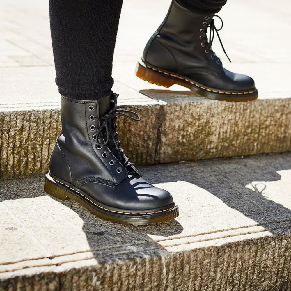 Dr. Martens Women's 1460 Black Nappa Combat Boots